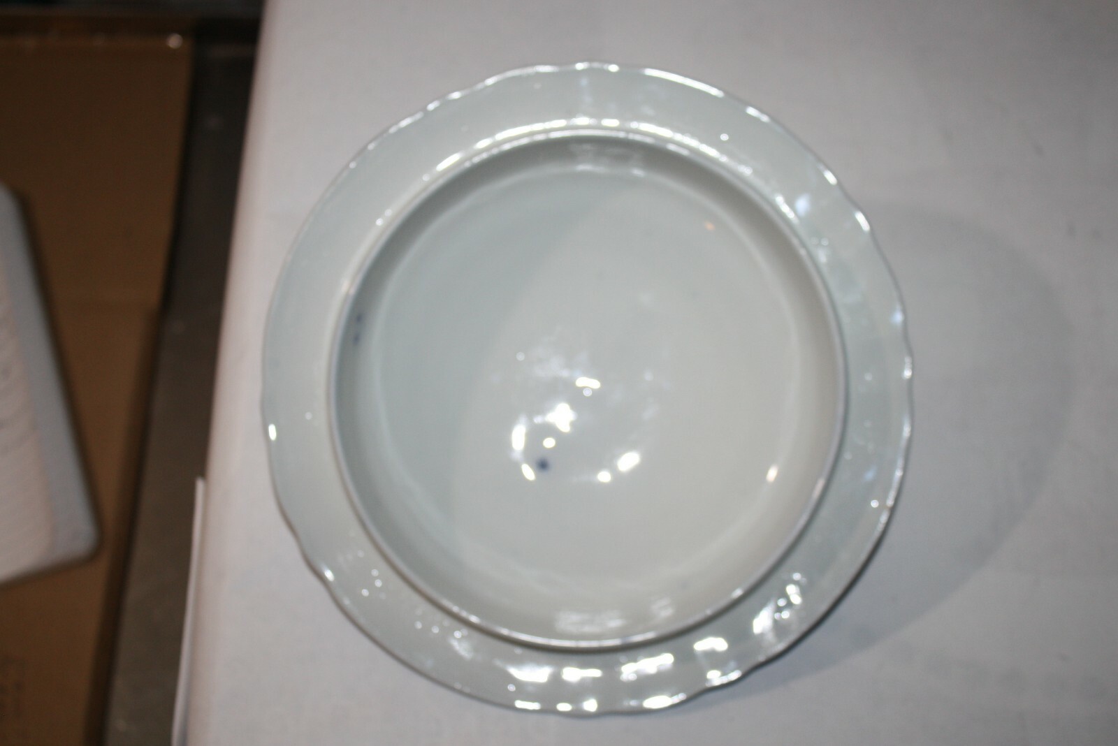 Antique Flow Blue Unknown Replacement Chamber Pot Lid 7