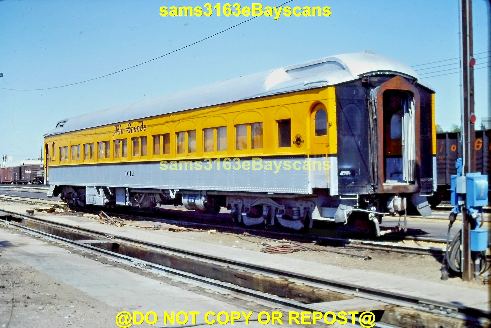 ORIGINAL SLIDE DENVER & RIO GRANDE WESTERN RR HEAVYWEIGHT CAR 1012 DENVER CO 178
