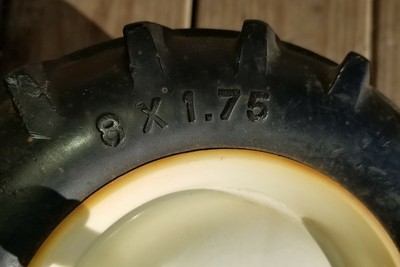 VINTAGE FIRESTONE 8 X 1.75 PEDAL CAR RUBBER TRACTOR TIRES RIMS AND AXLE