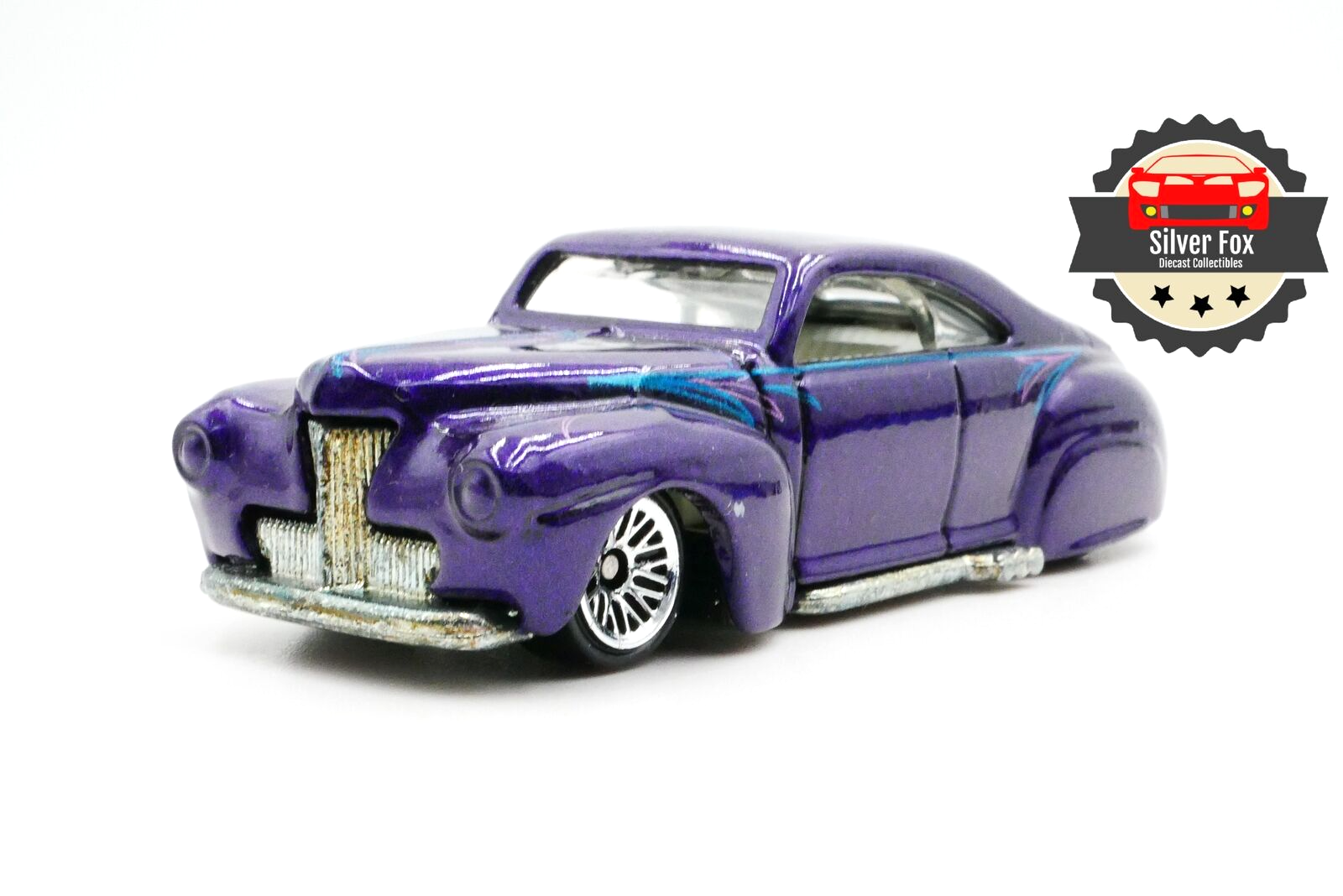 1941 FORD COUPE METALLIC PURPLE TAIL DRAGGER 1:64 SCALE COLLECTOR DIORAMA CAR