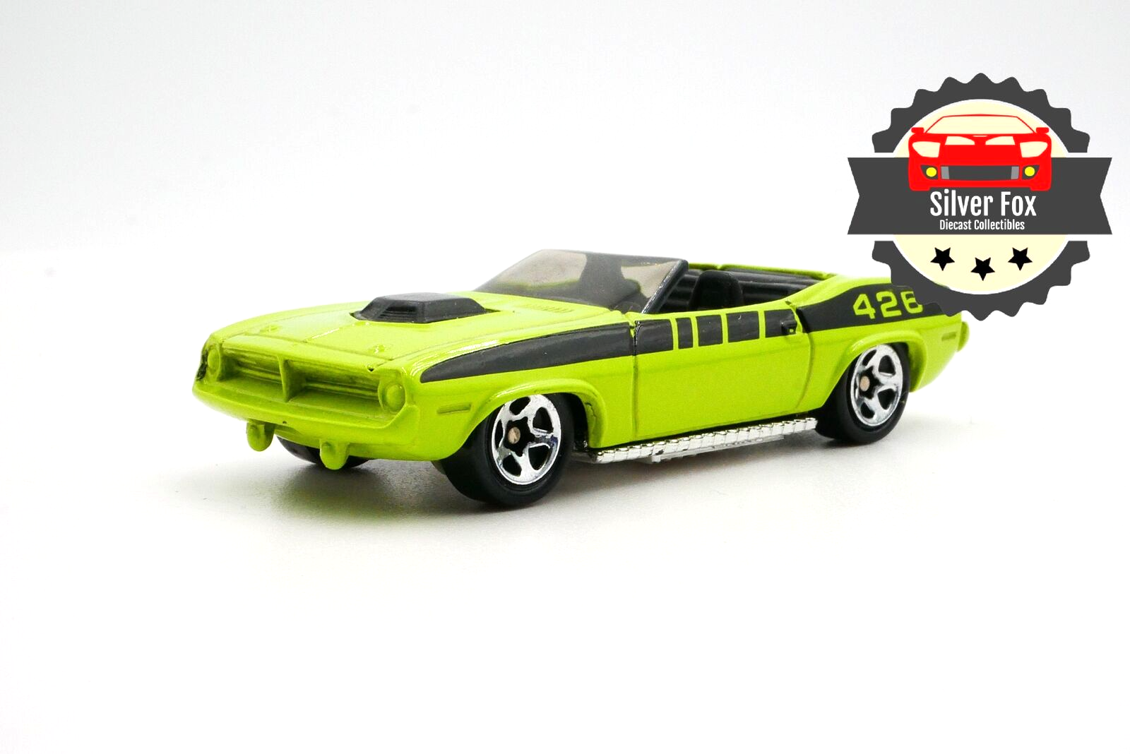 1970 PLYMOUTH BARRACUDA GREEN CONVERTIBLE 1:64 SCALE DIECAST COLLECTOR MODEL CAR