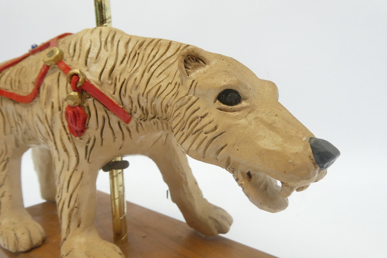 Vintage PJ’s Carousel Collection Dentzel Style Polar Bear Figure Signed PJENT85