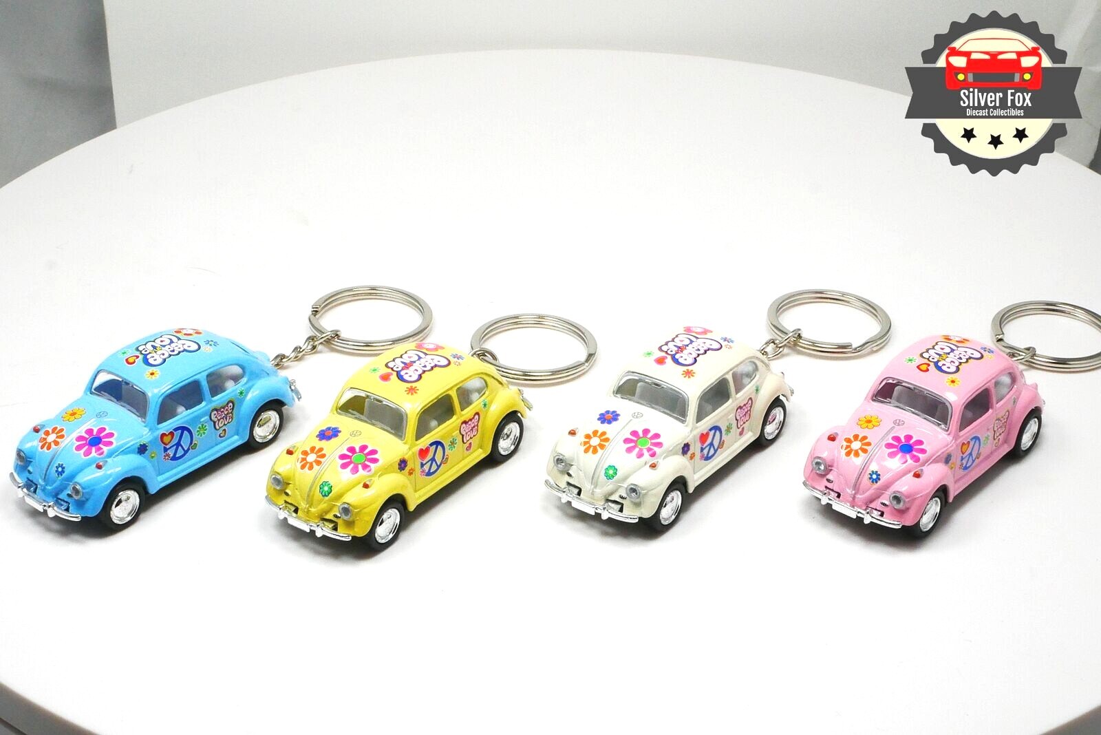 KINSMART 1960's Volkswagen Beetle Keychain  1:64 Scale Diecast Collectible Car