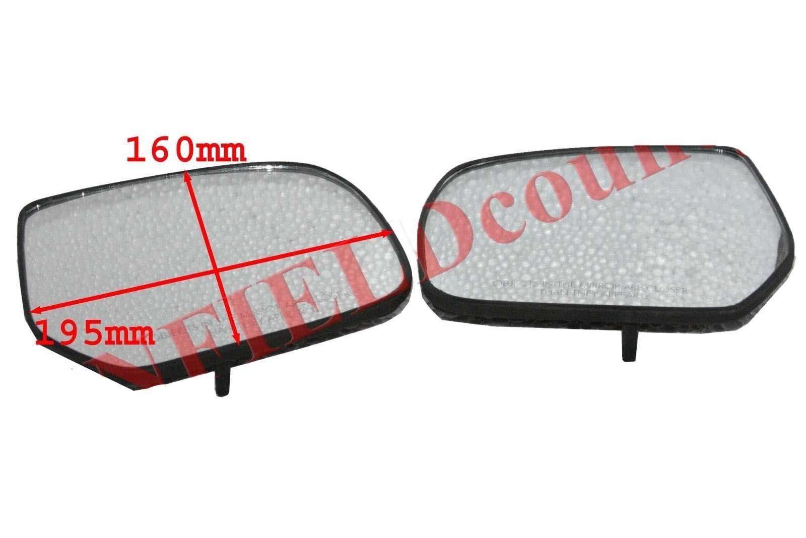 LH & RH ORVM Convex Wing Door Flat Glass Mirror With Base Plate For Endeavour T2