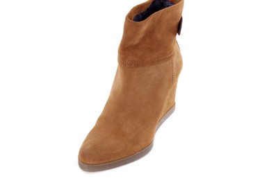 TOMMY HILFIGER TOMMY HILFIGER DAMEN ANCLE BOOTS STIEFELETTEN KEILABSATZ COGNAC 41