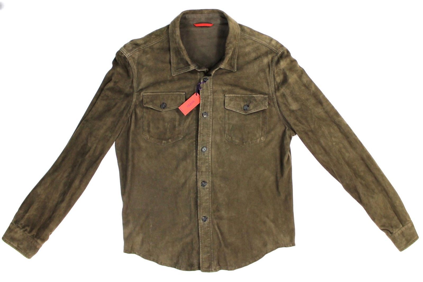 Suede Casual Button-Down Shirts for Men