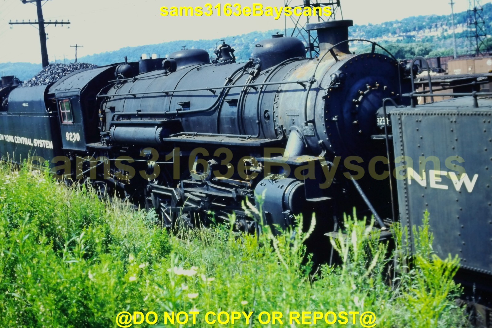 ORIGINAL SLIDE NEW YORK CENTRAL SYSTEM 9230 SCRAP LINE PITTSBURG RED MT 1950-55