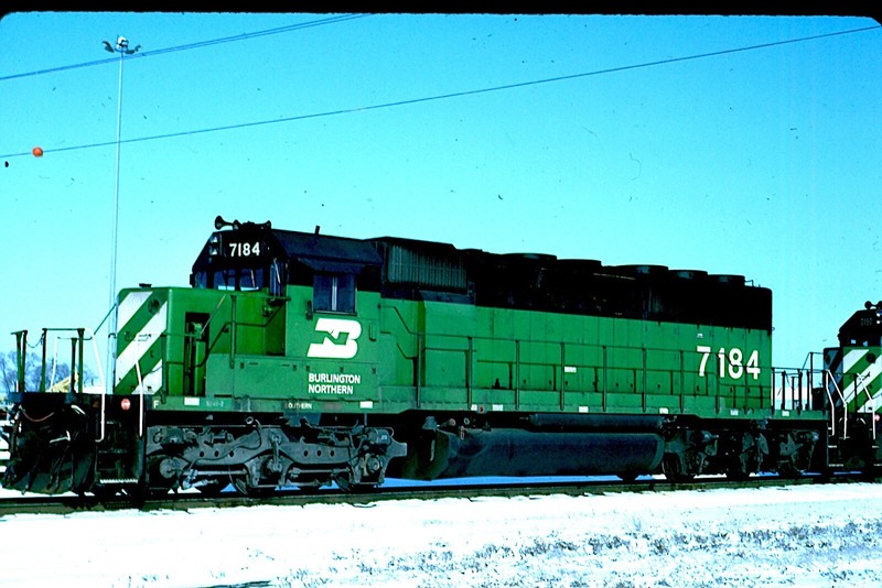 BN 7184 SD40-2, Galesburg, IL, 02/93; Kodachrome Original | eBay
