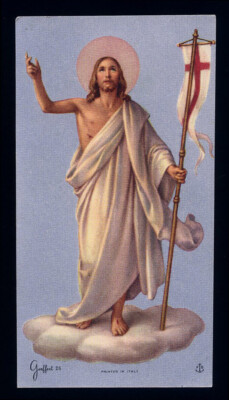 santino-holy card""ediz. FB serie GERFFERT n.26 GESU' RISORTO