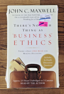 John C. Maxwell There's No Such Thing As ''Business'' Ethics 2 Cassettes SEALED