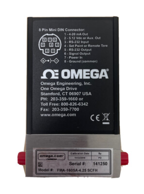 Omega FMA-1605A-4.25 SCFH MASS AND VOLUMETRIC FLOW METER