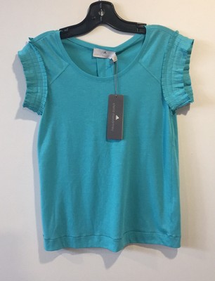 ADIDAS BY Stella McCartney CU BLUE Run Ruffle Top P49385 Oceanic Size XS
