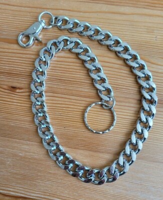 20'' Silver Heavy Duty Leash Metal Wallet Chain Chain Biker Trucker Key Chain