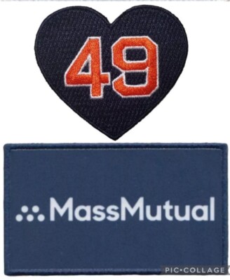 (2) 2024 Boston Red Sox Jersey Patch - Tim Wakefield Memorial & MassMutual Ad