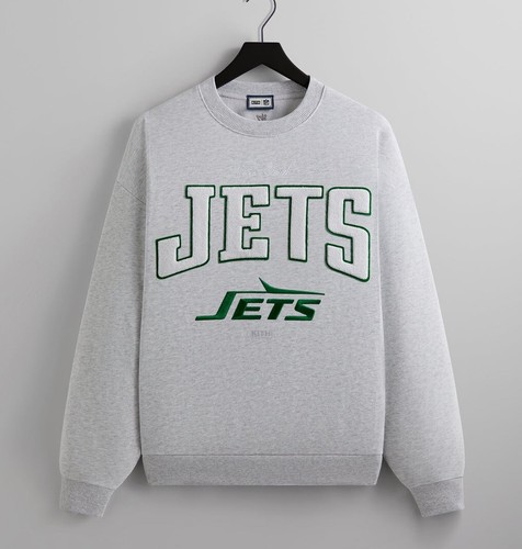 KITH ライトグレー刺繍トレーナー スウェット Kith & '47 NFL New York NY Jets Nelson Crewneck Light