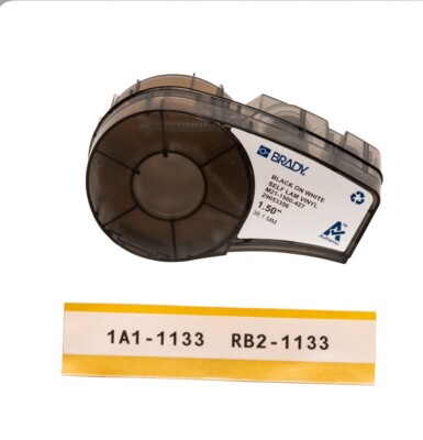 Brady Self-Laminating Vinyl wrap around labels 1.5'' M21-1500-427 Free Shipping!