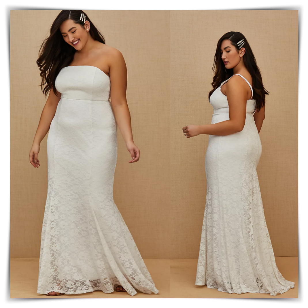 Torrid white shop lace dress