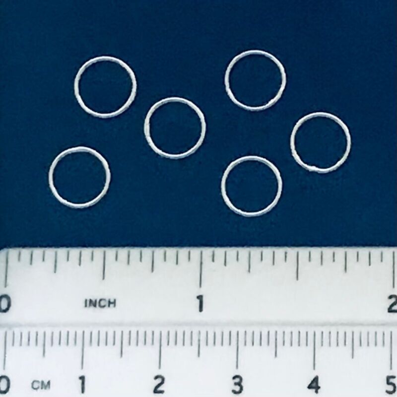 8mm SOLDERED-CLOSED JUMP RINGS for 1:9 or 1:6 Scale Toy Model Horse Tack SILVER