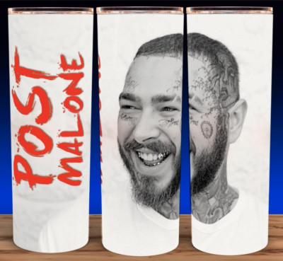 Post Malone Music Legend Cup Mug Tumbler 20oz with lid and straw