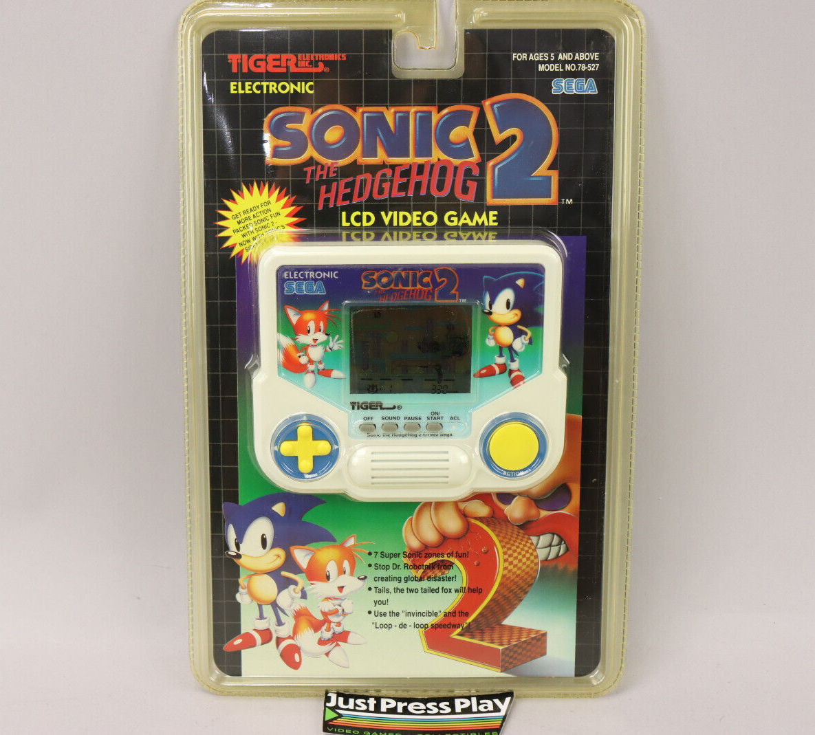 NOS Vintage 1993 Tiger Sonic the Hedgehog 2 Electronic LCD Video