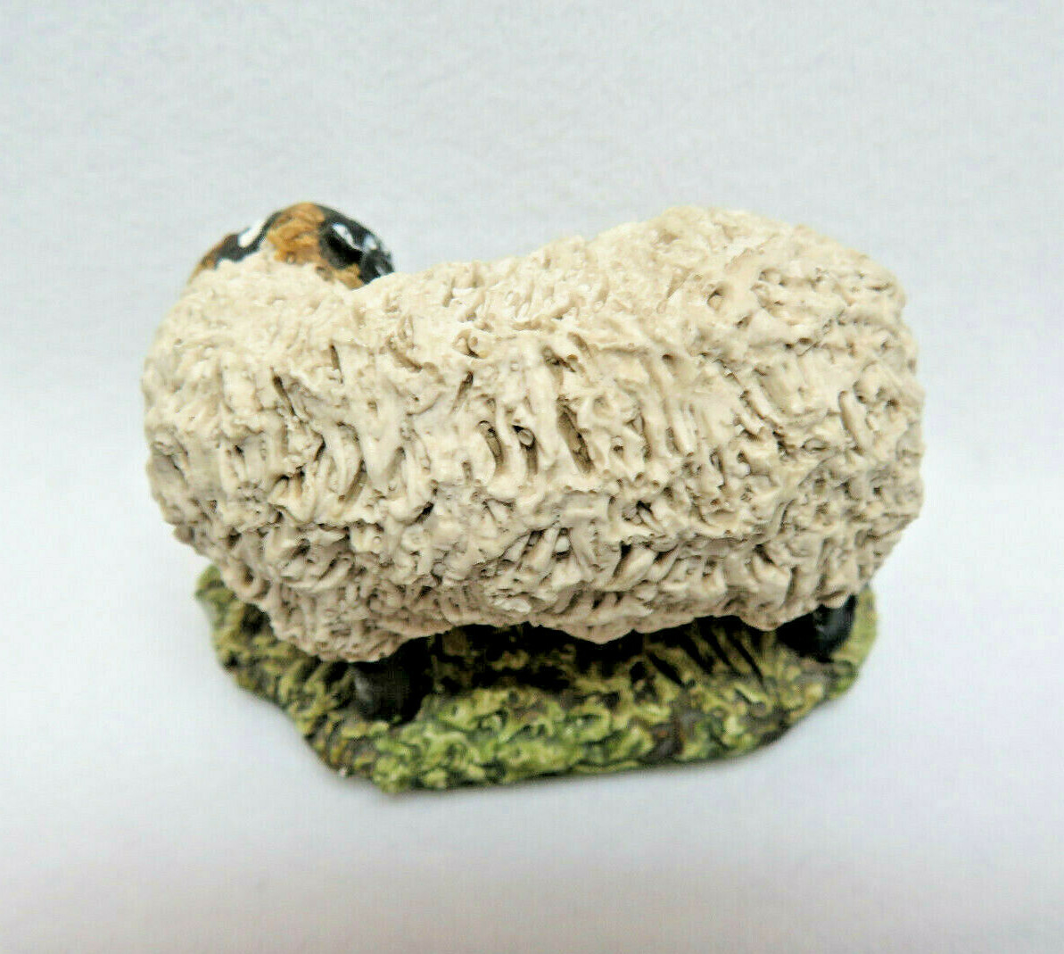 Vintage Chalkware Horned Ram & Baby Lamb Figurine