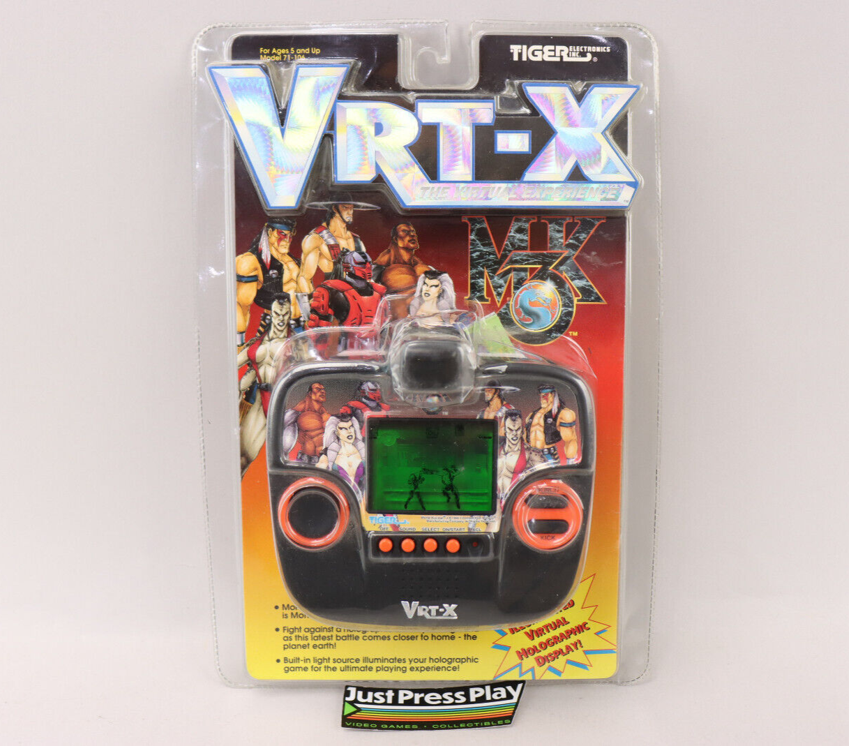 1990 Tiger Electronics VRT-X Mortal Kombat 3 Holographic LCD Game