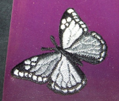 Gray Butterfly Iron-On Applique Wrights Iron On Grey 1 7/8