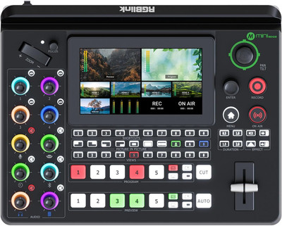 Mini-Edge, All in One Video Mixer Switcher 4K Multi-Cam PTZ Controller with 8-Ch