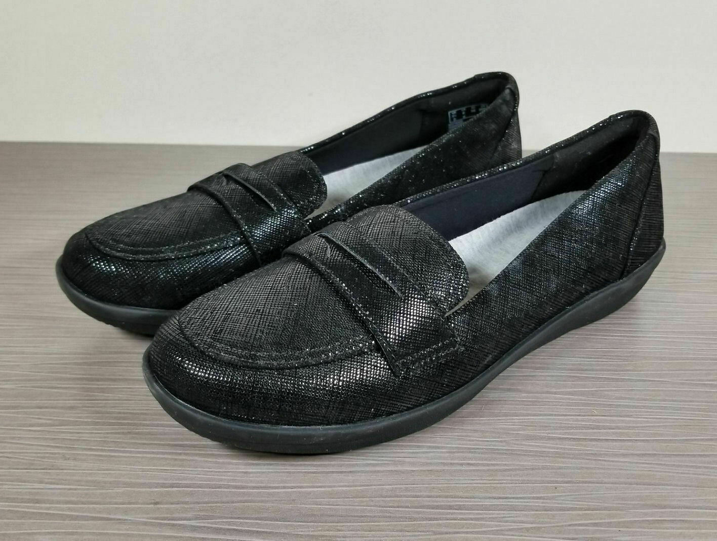 Clarks Ayla Form Ultra Cushioned Penny Loafer Black Textile Womens Various Sizes