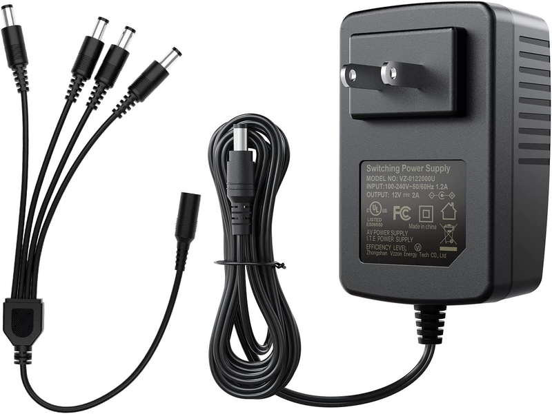 & 4-way Power Splitter Cable F