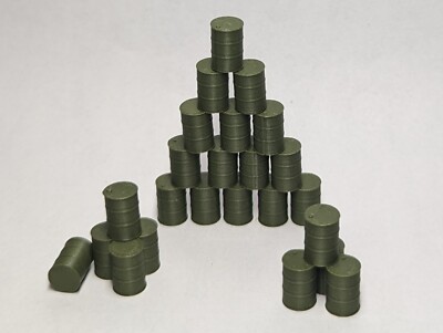 (25) - 55 Gallon Drum Barrels 1:87 Green HO Scale Lot Set Walthers Herpa Wiking