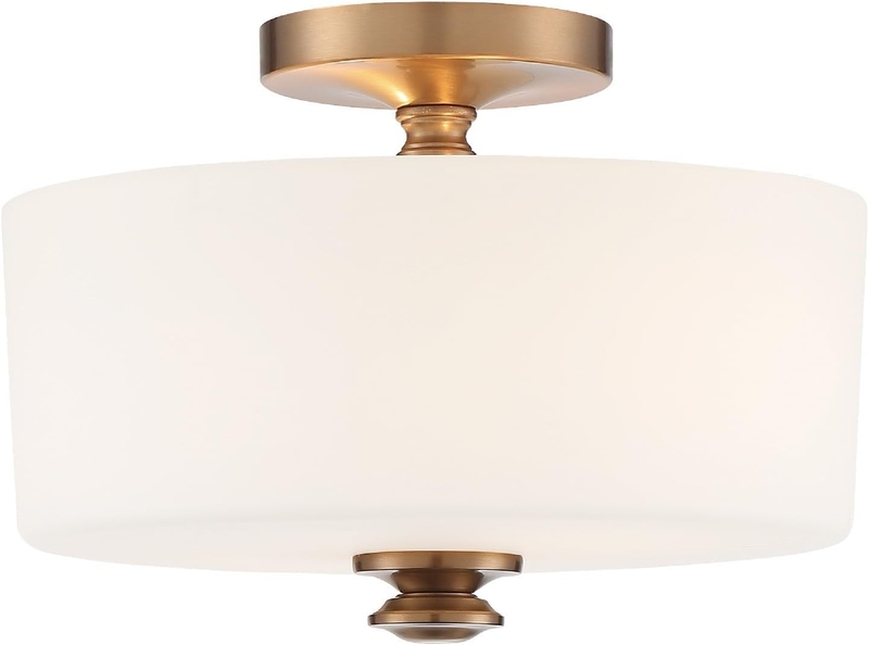 TRA-A3302-VG Travis Semi Flush, 2-Light 120 Total Watts, Vibrant Gold