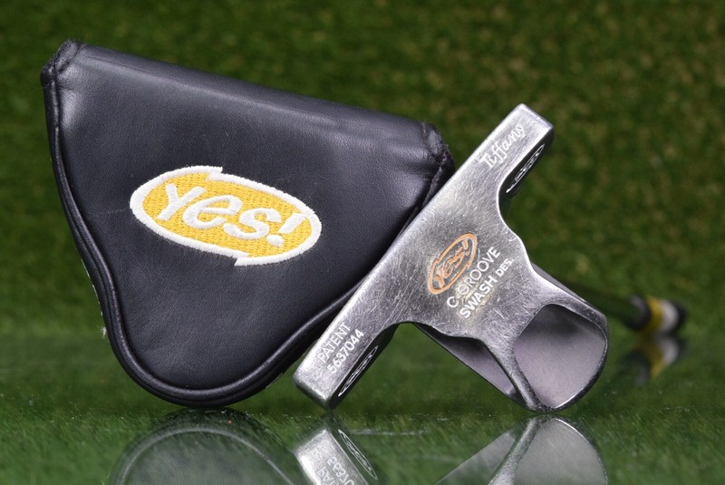 YES! C-GROOVE SWASH TIFFANY 34.5” MALLET PUTTER W/ WINN AVS GRIP & HEADCOVER