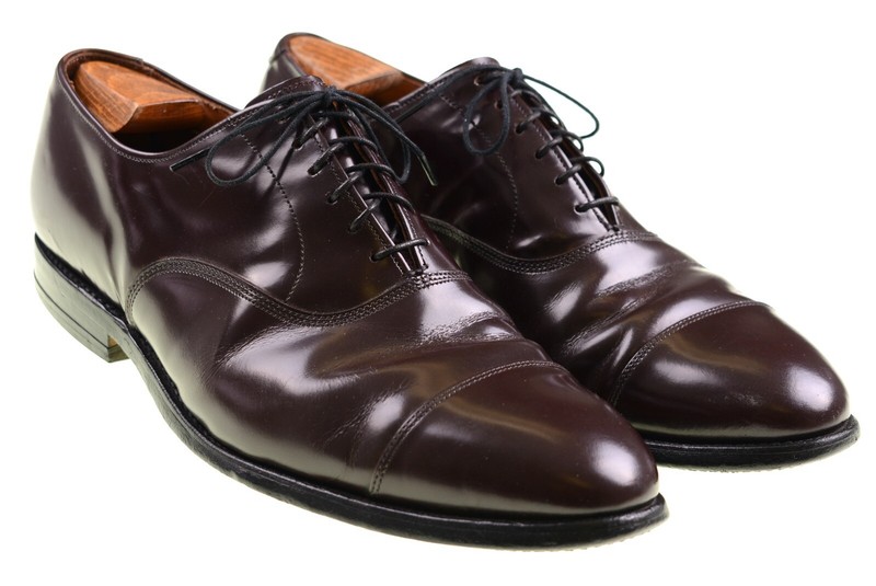 Allen Edmonds Park Avenue Burgundy Leather Cap Toe Oxford Dress Shoes 10 D Ebay