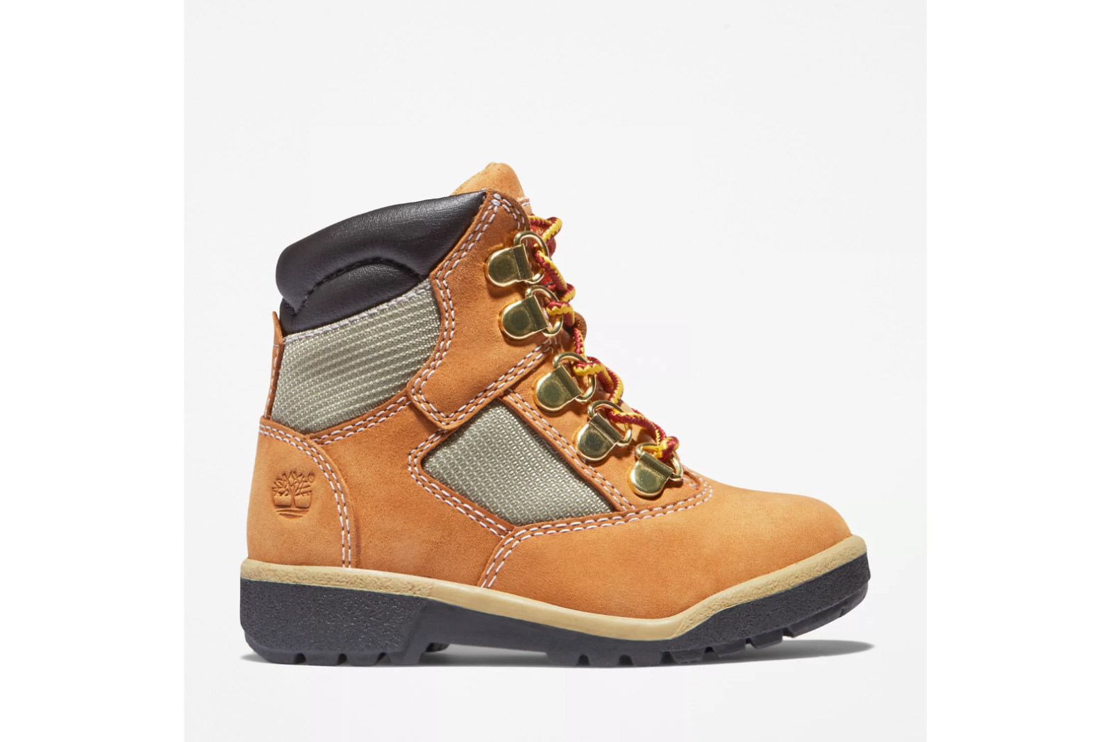 

Ботинки Timberland Toddler 6-Inch Field Boots Wheat Nubuck 44893, Черный