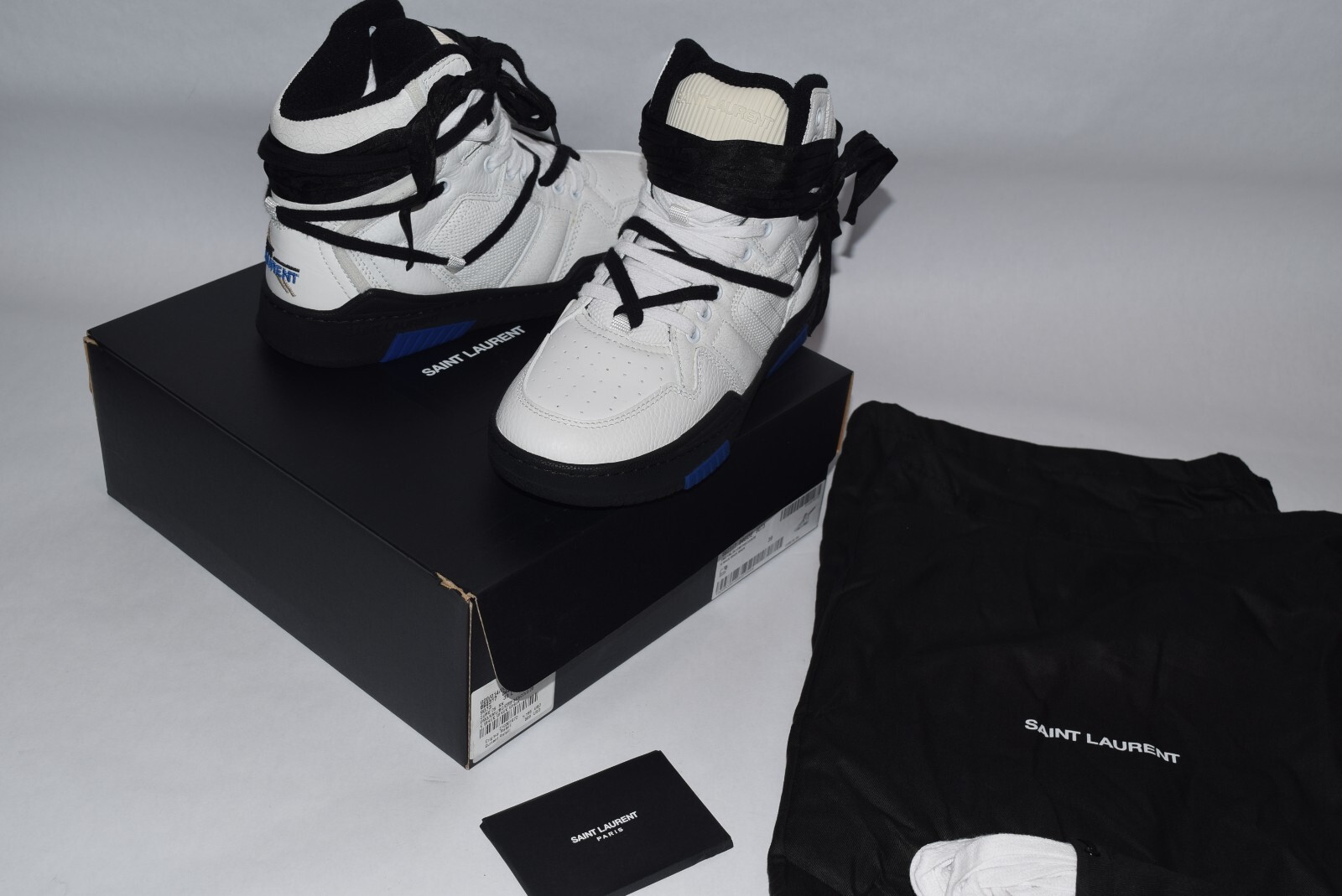 SAINT LAURENTスニーカー BLANC/NERO 楽天市場】【並行輸入品】 SAINT LAURENT サンローラン COURT