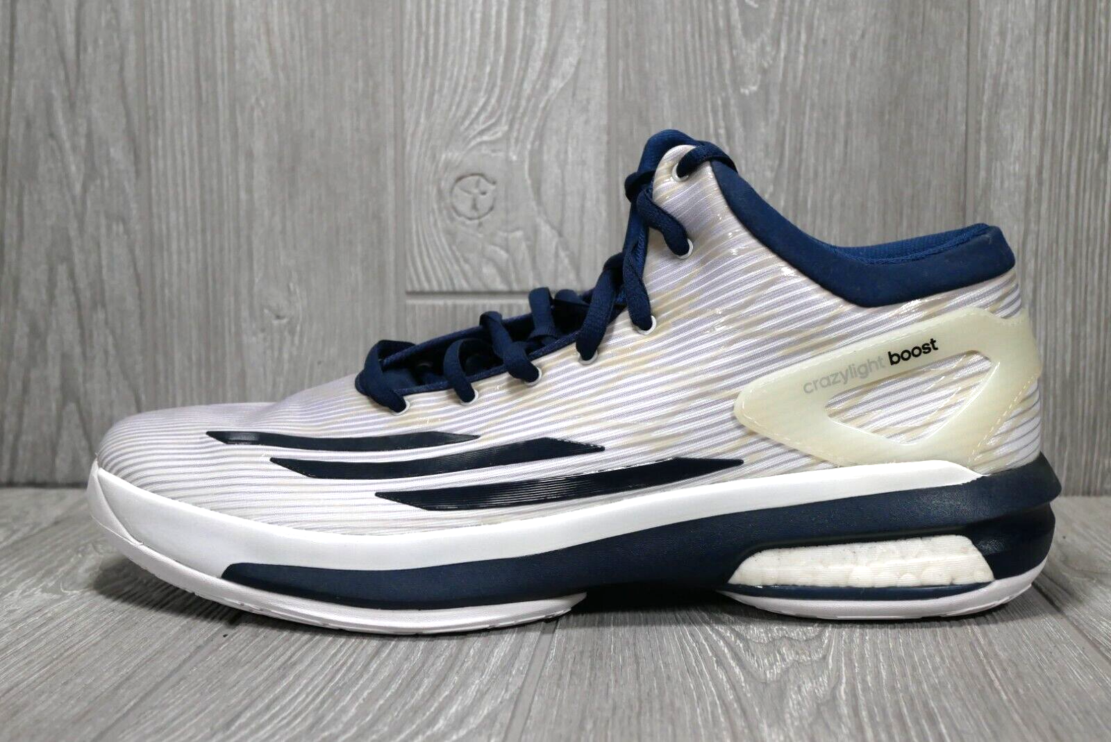 Rare New 2014 Adidas Crazylight Boost White Blue Basketball