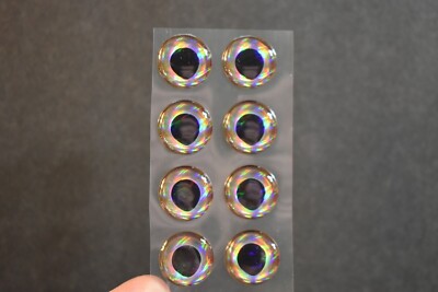 24  GLACIER LIVING EYES,  3D Soft Molded 5/16''  8mm  Eyes Fly Tying Lures