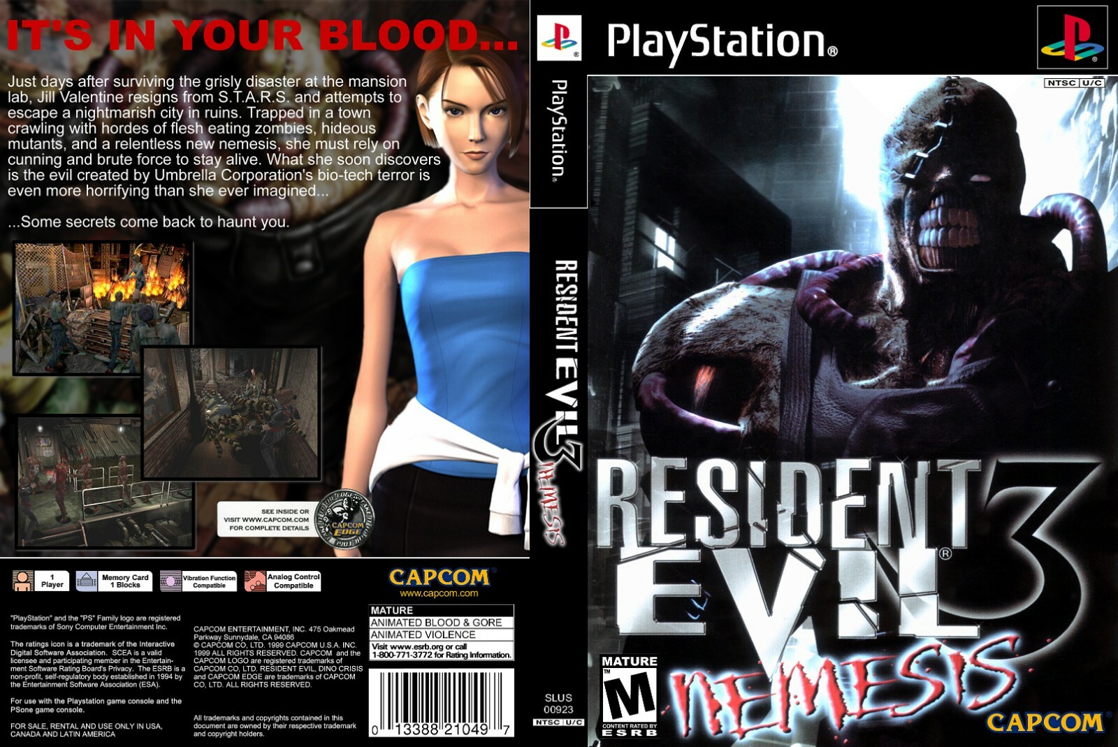 レア　Resident Evil 3 Nemesis カレンダー 2001年版 Resident Evil: Nemesis Resident Evil 3 Remake 1/1 Life-Size