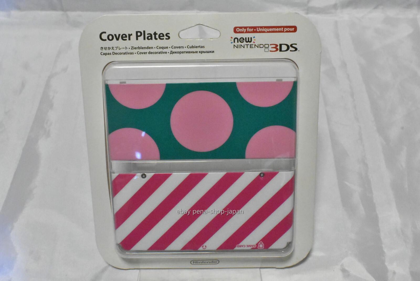 Kisekae plate No.017 large dot pink green for New Nintendo