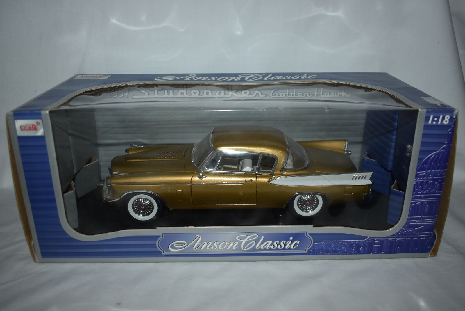 Anson 1:18 1957 Studebaker Golden Hawk Gold | eBay