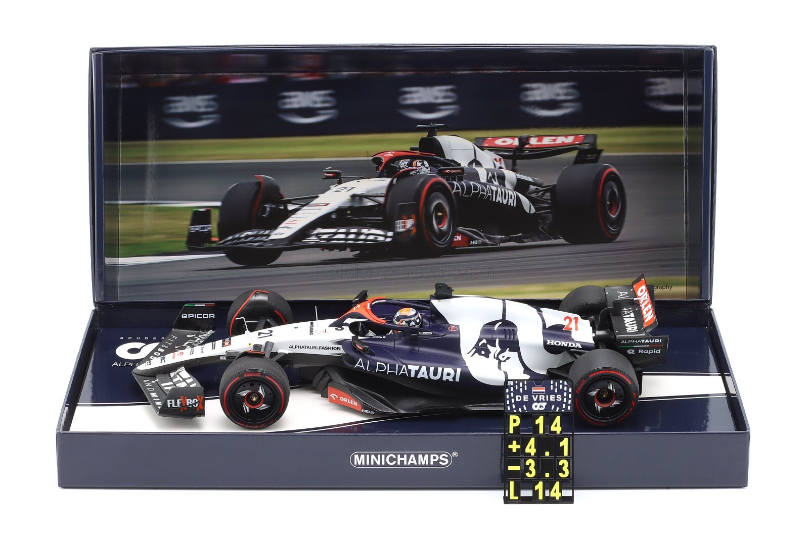 ミニカー MINICHAMPS SCUDERIA ALPHATAURI AT04 Minichamps ALPHA TAURI F1 AT04 BRITISH GP 2023 DE VRIES with