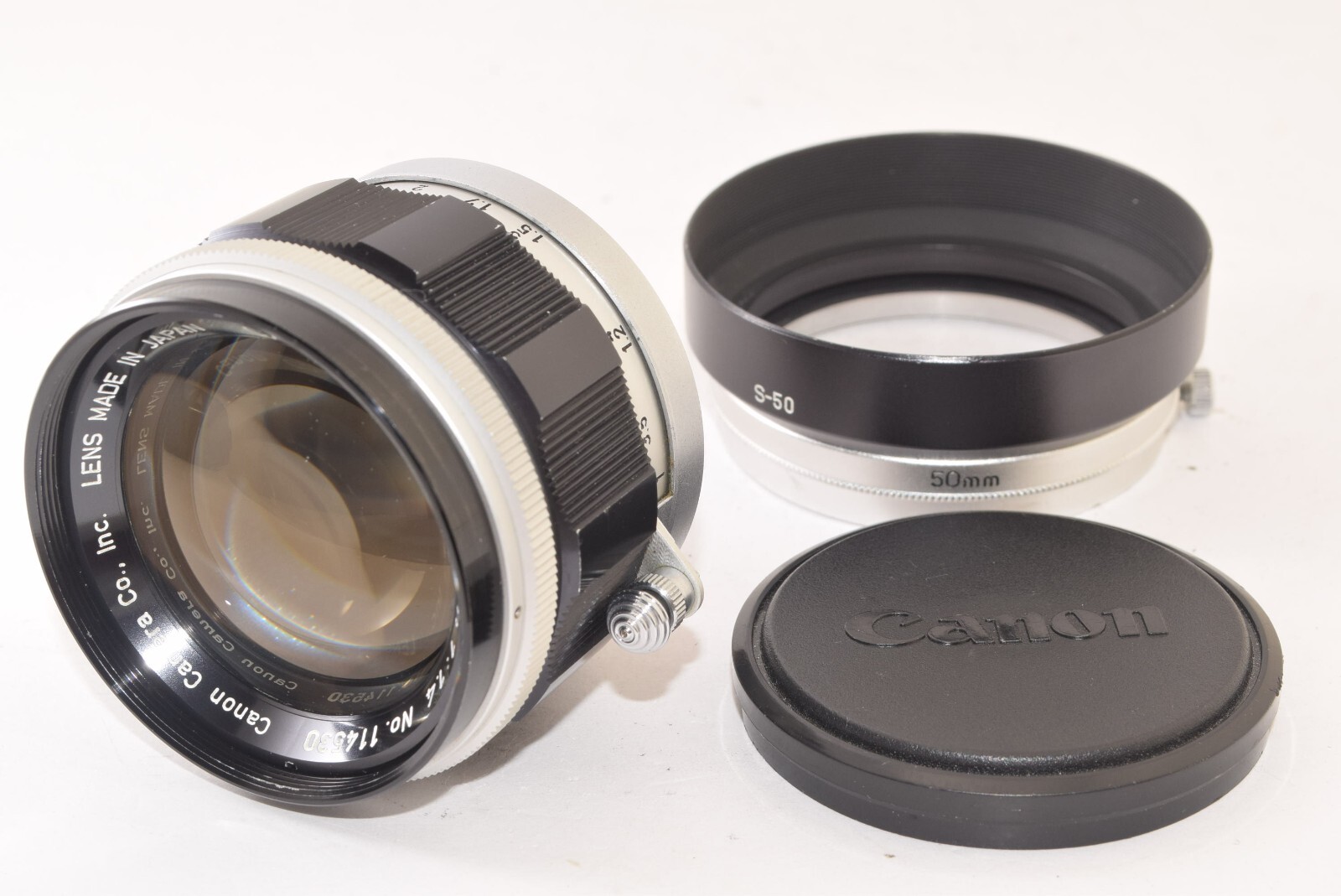Canon 50mm F/1.4 Standard Lens L39 Leica Screw Mount w/ Hood Canon 50mm F/1.4 Standard Lens L39 Leica Screw Mount w/ Hood