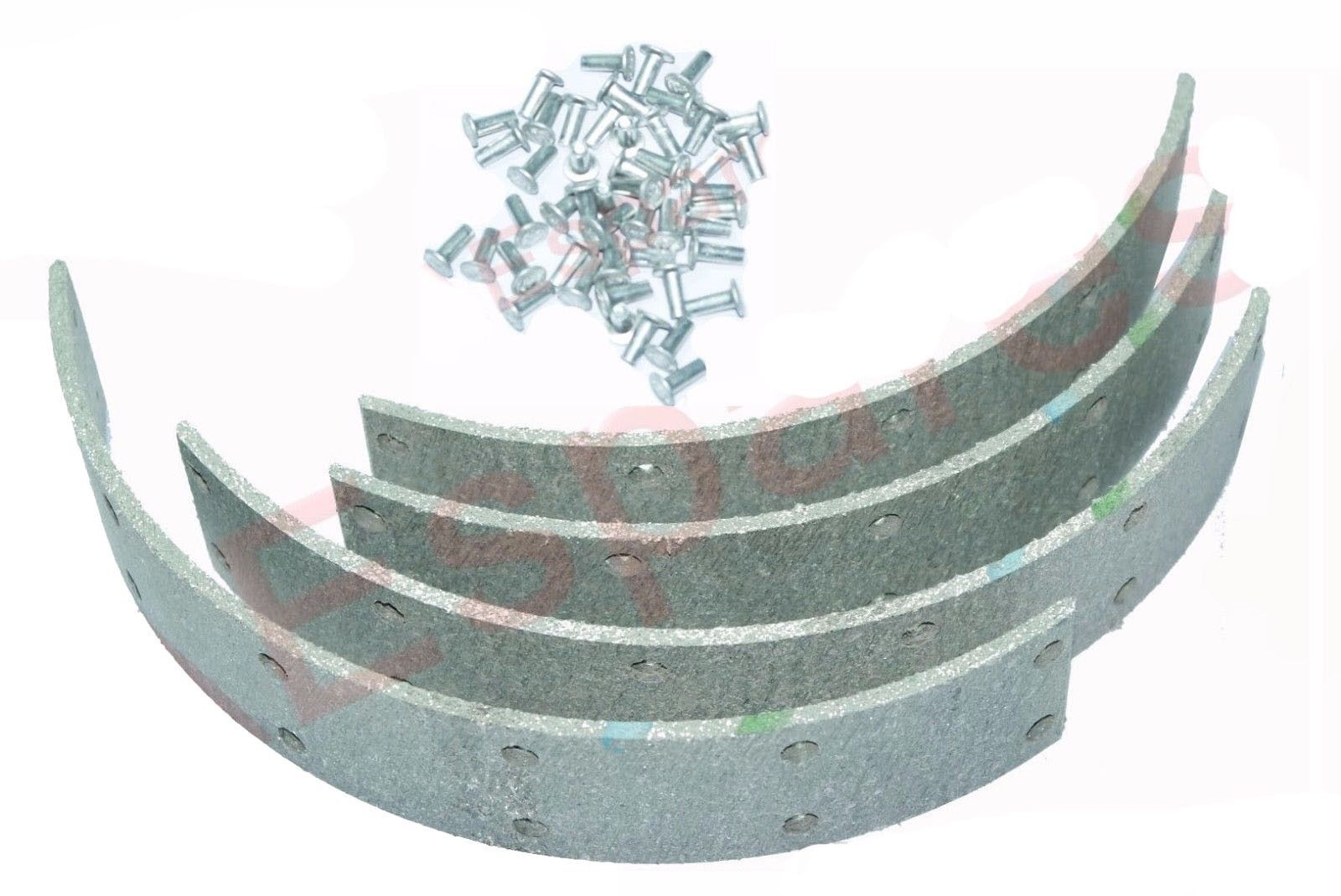 Rear Brake Shoe Linings Set With Rivets Mahindra Commander MM540 FC150 FC160