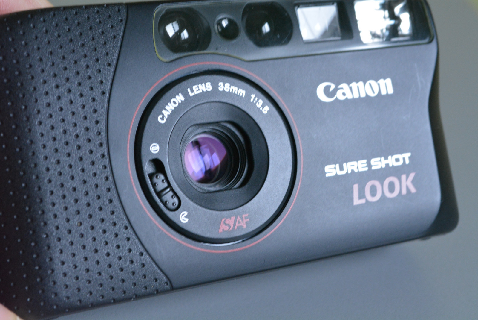 Canon Sure Shot Look 35mm Film Camera with Strap and Pouch