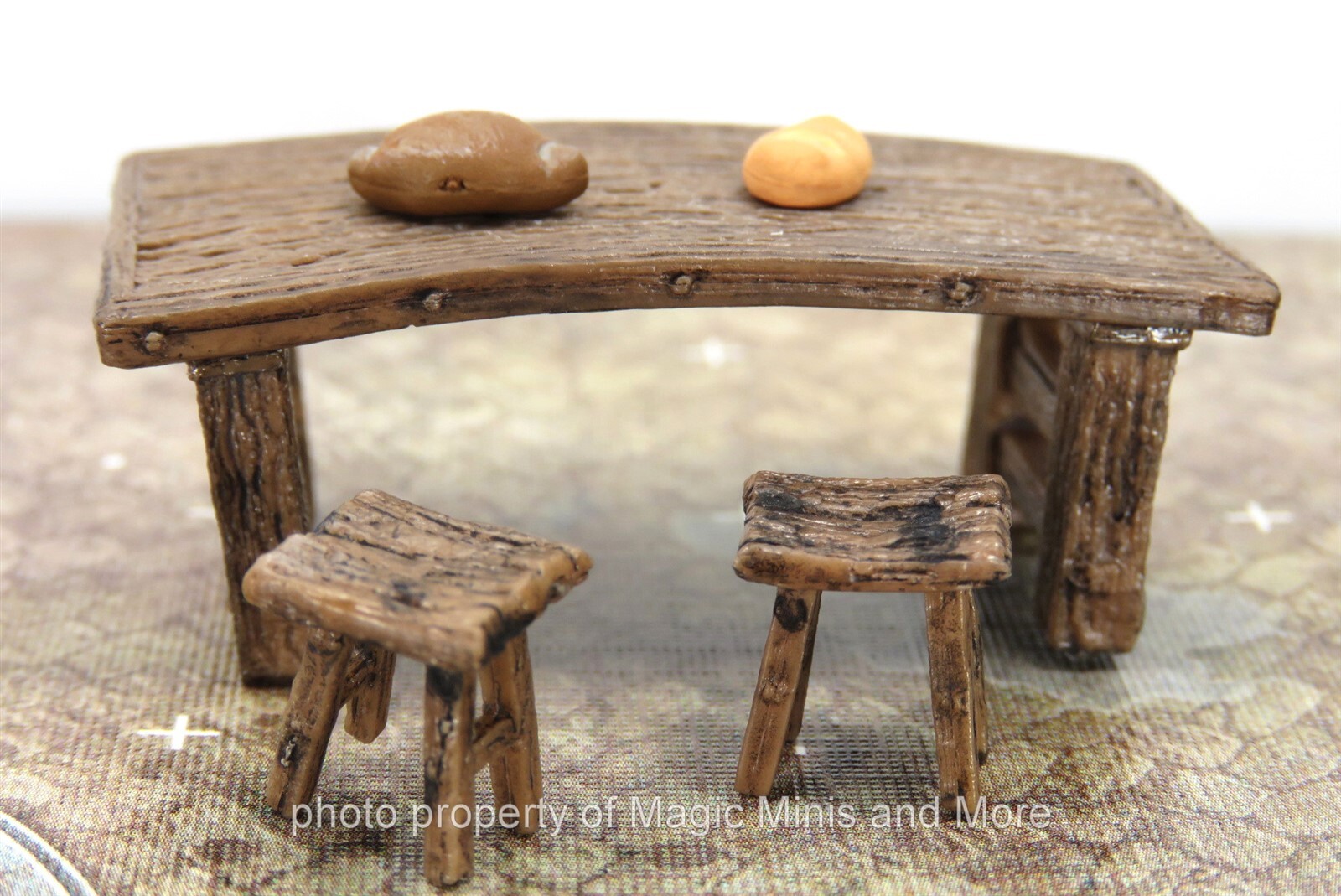 Tavern ~ TABLE STOOL/CHAIR & BREAD LOAF D&D Pathfinder Warlock Tiles miniature
