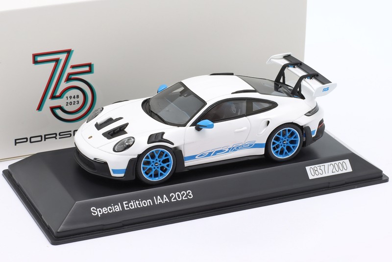 Porsche 911 (992) Gt3 Rs Sondermodell Iaa 2023 Mï¿½Nchen Weiï¿½ 1:43 Spark