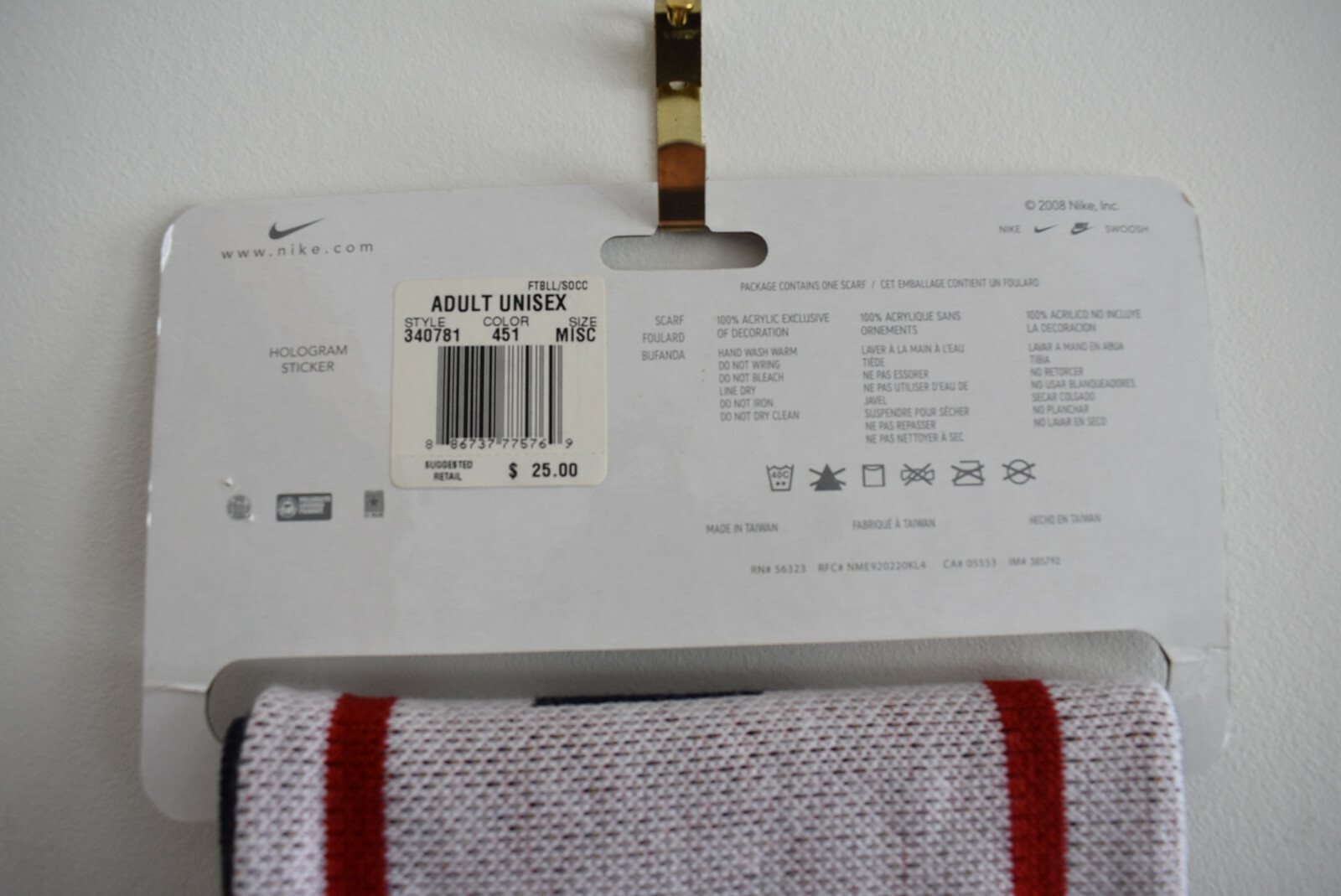 Nike USA National Soccer Team Scarf NEW!