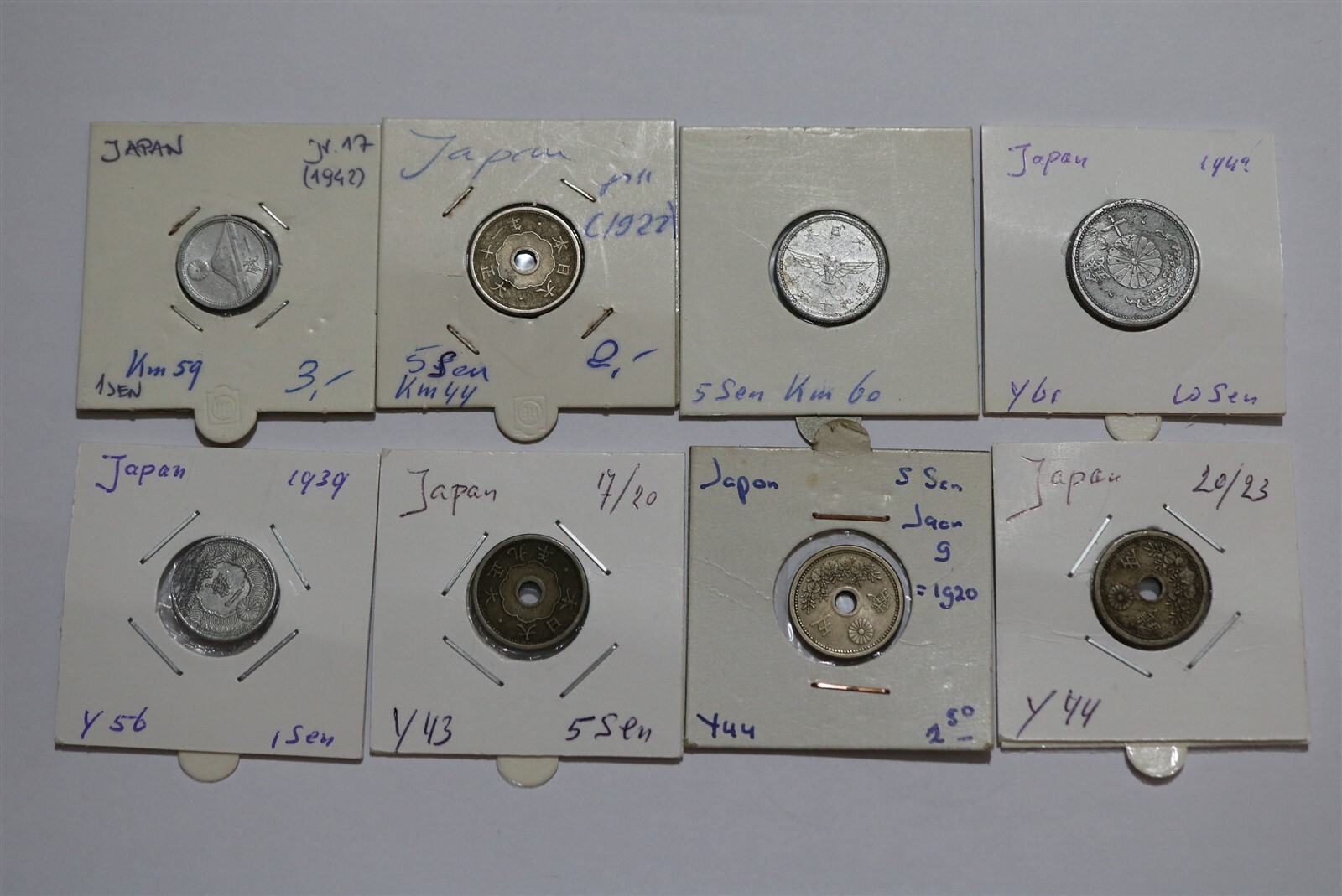 JAPAN - 1/5/10 SEM - 8 OLD COINS LOT B49 #1555 | eBay