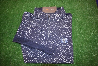 Kjus Ladies Womens Sunshine Zip Pullover Atlanta Blue 34 XSmall NGLA Logo NWT